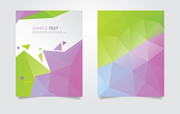 Abstract polygonal brochure template