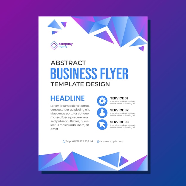 Abstract polygonal flyer template