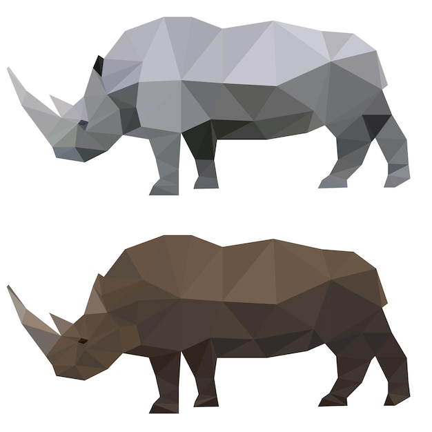 추상 다각형 기하학적 삼각형 코뿔소 패턴 배경