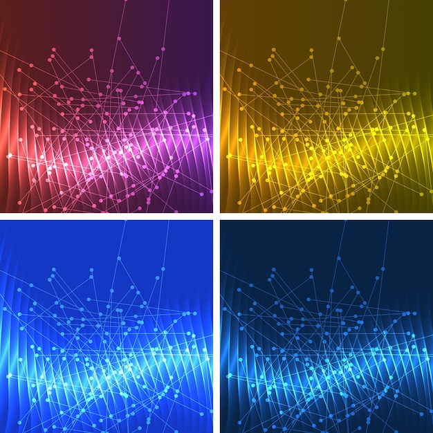 Vettore immagine poligonale astratta che consiste in forma cristallina con punto di vertice delle linee di bordo sfondo geometrico nella struttura molecolare del dna e dei neuroni illustrazione vettoriale eps 10 per la progettazione aziendale