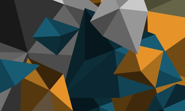 Abstract polygonal mosaic background of different sizes and colors