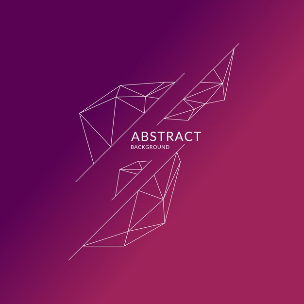 Abstract polygonal objects in the background. low poly design. vector illustration