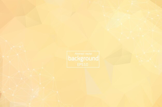 abstract polygonal orange red low poly background with connecting dots and lines connection structure vector science background polygonal vector background futuristic hud background