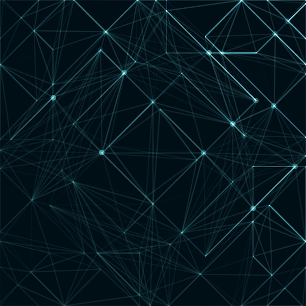 Abstract polygonal space. Background with connecting dots and lines. The concept illustration