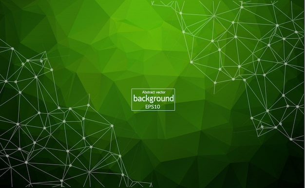 Abstract Polygonal Space Green Background