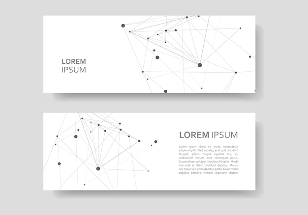 Abstract  polygonal style banner. molecular and connection creative structure