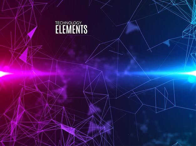 Abstract polygonal techno background