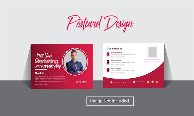 Vettore abstract postcard design template for professional business