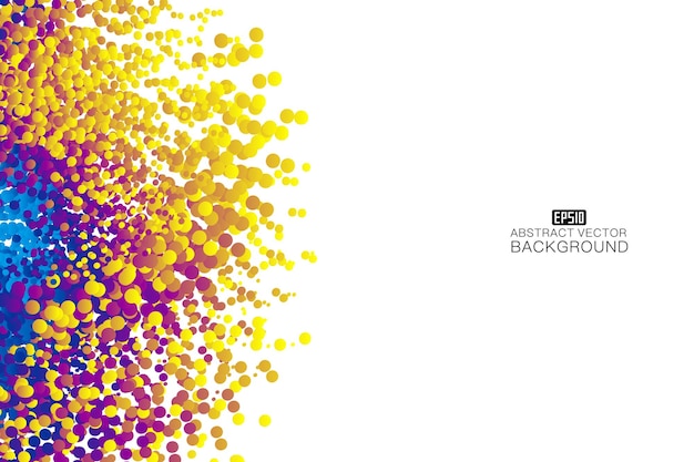 Vettore sfondo astratto poster composto da particelle colorate elementi di design vettoriale
