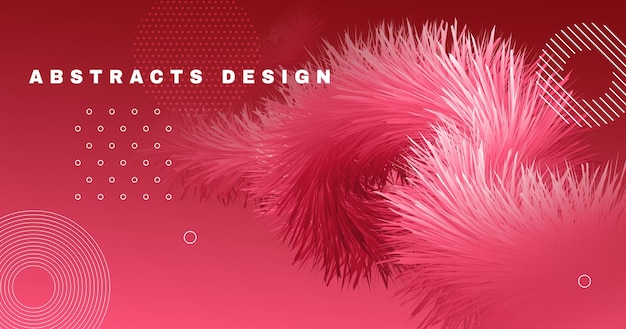 Abstract poster design with fluid wave shape