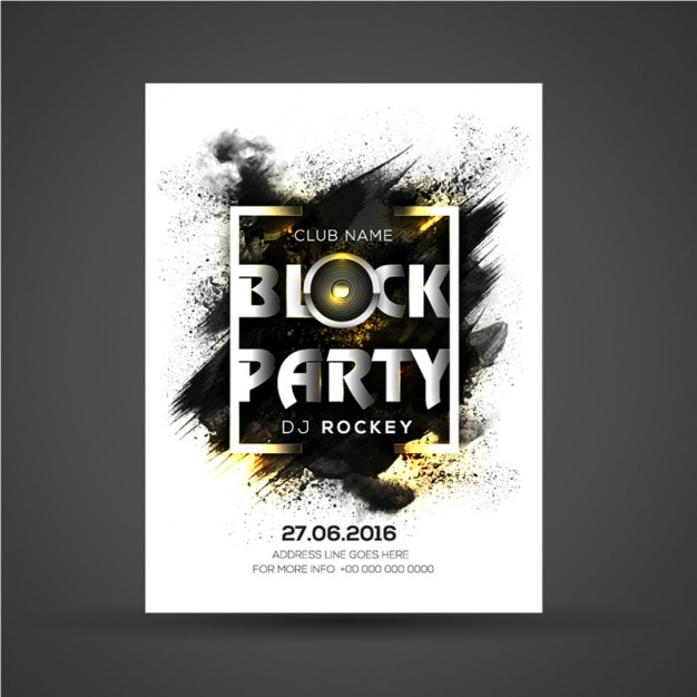 Vector abstract poster template with golden details