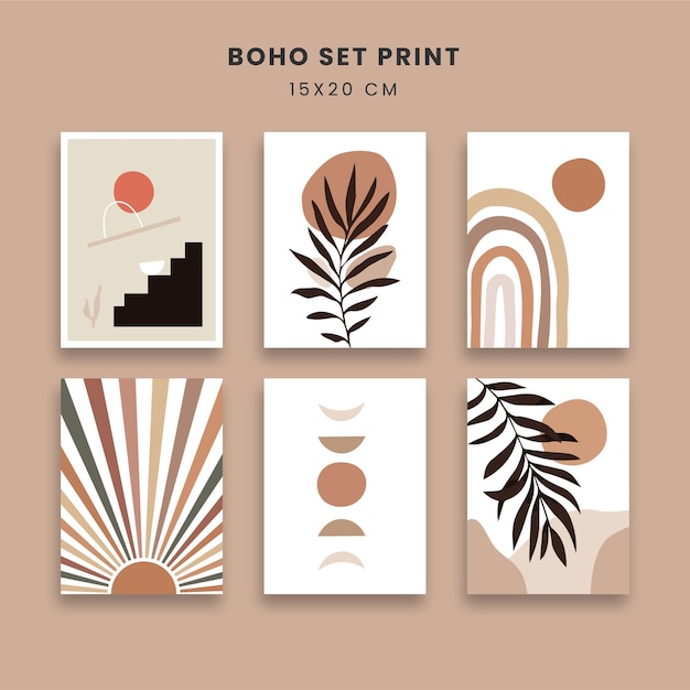 Vector abstract posters art set