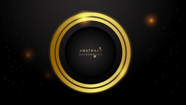 Abstract premium black and gold geometric background