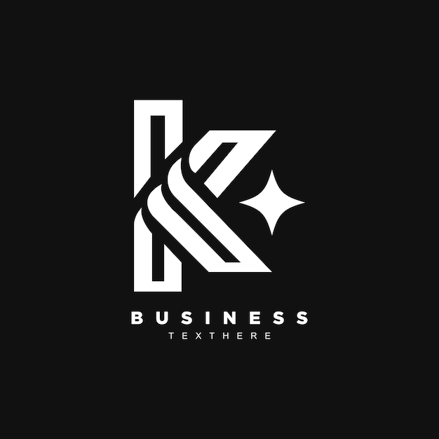 Vector abstract premium linear letter k logo design initial letter k for your brand or business