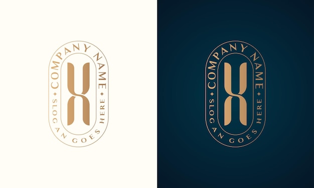 Abstract premium luxury corporate identity elegant letter x logo design