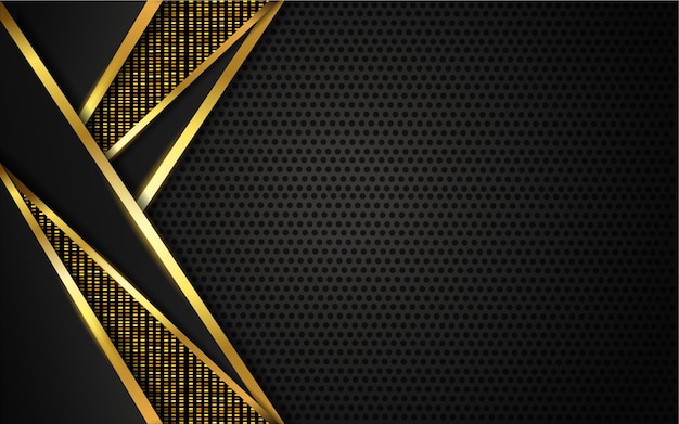 Abstract premium luxury golden black background