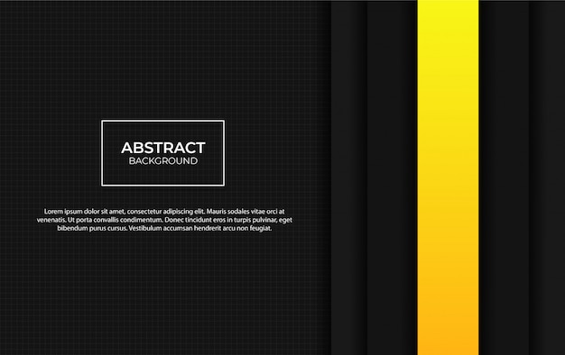 Abstract presentation yellow and black background