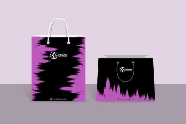 Vector abstract professional creative shopping bag design