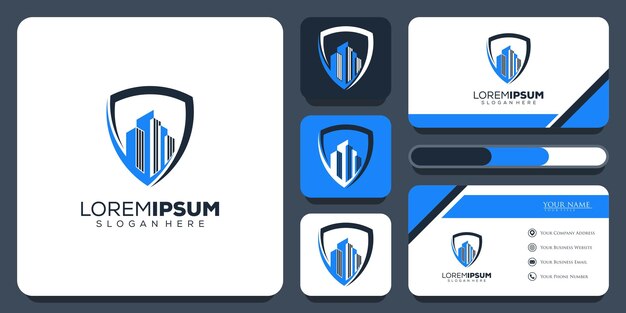 Abstract protect city logo design