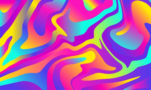 Vector abstract psychedelic colorful marble pattern background