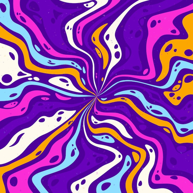 Vector abstract psychedelic groovy background vector illustration