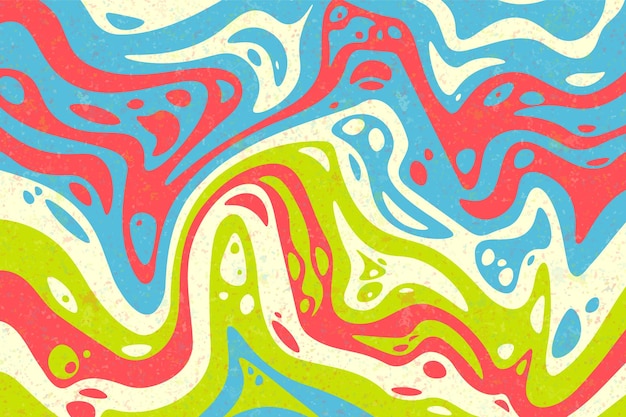 Abstract psychedelic groovy background Vector illustration