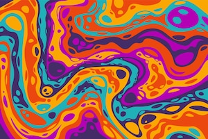 Abstract psychedelic groovy background vector illustration