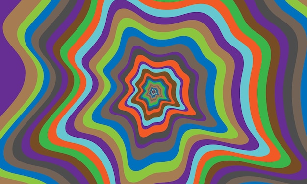 Abstract psychedelic groovy background vector