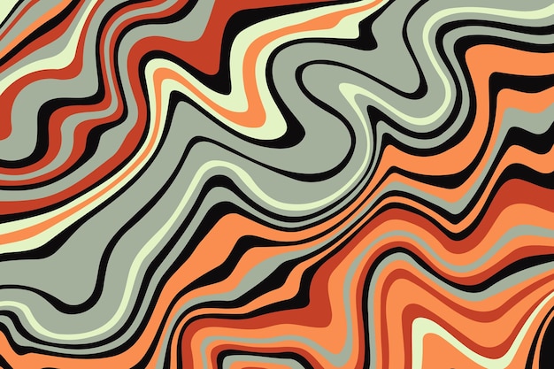 Abstract psychedelic groovy background vector