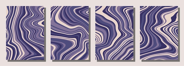 Abstract psychedelic groovy set background