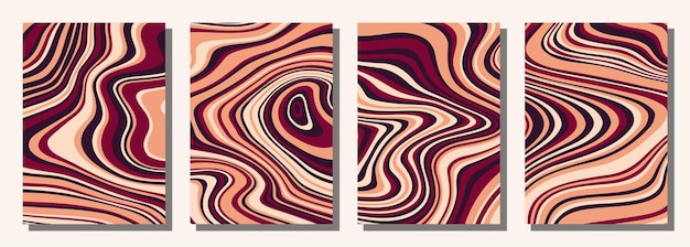 Abstract psychedelic groovy set background