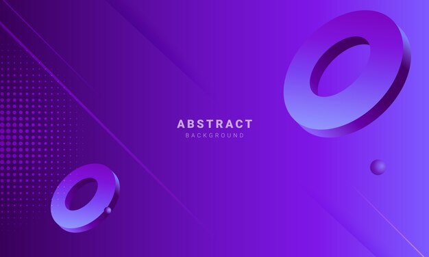 3 d形状とグラデーションカラーの抽象的な紫色の背景。
