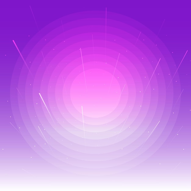 Abstract purple background with rays of light and stars Vector illustration