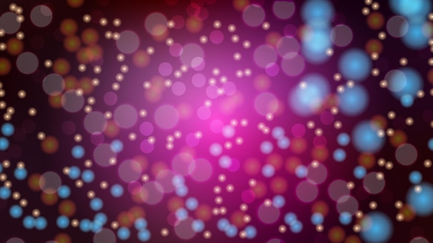 Abstract purple blurred background with bokeh effect Magical bright festive multicolored beautiful