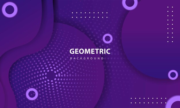 抽象的な紫色の背景。ドット装飾が施されたテクスチャード幾何学的要素のデザイン。