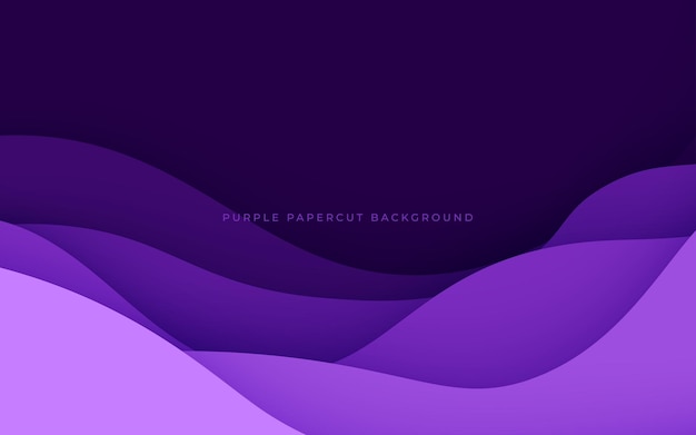 Abstract purple color dynamic wavy overlap layers papercut background eps10 vector