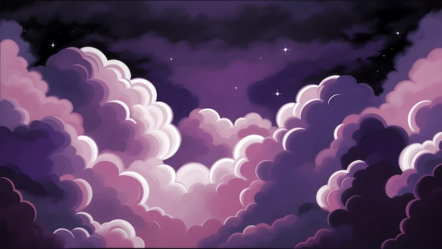 Abstract purple colored clouds background