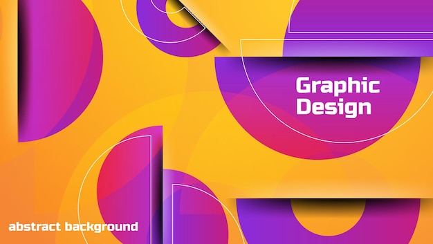 Abstract purple gradient background with geometric shapes compositionvector illustration