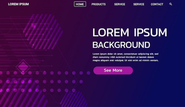 Abstract purple landing page banner