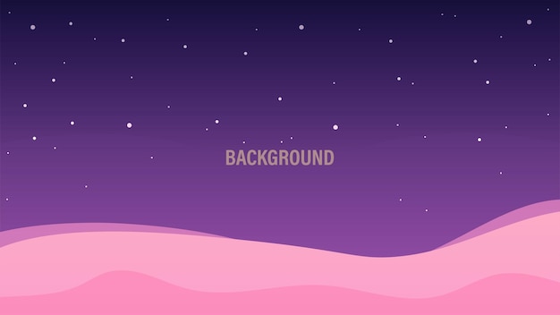 Abstract Purple Night Landscape Background