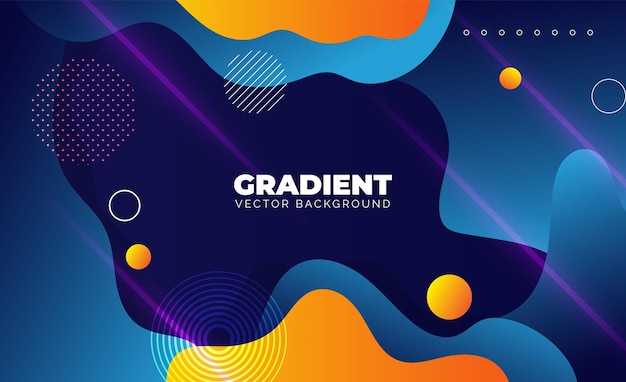 Abstract purple pink and blue green orange colors wave liquid background. Landing page vector