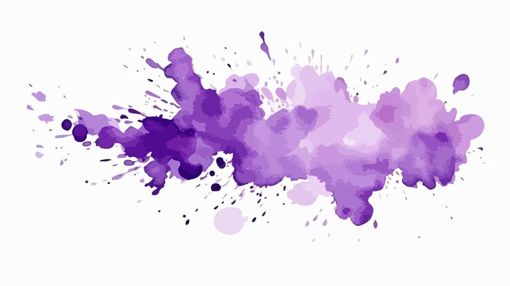 Vector abstract purple watercolor spot on white background