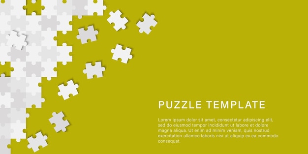 Abstract puzzle template background with text place for design