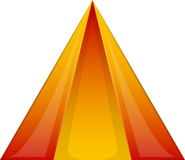 Vettore illustrazione astratta del logo del triangolo della piramide in stile trendy e minimale