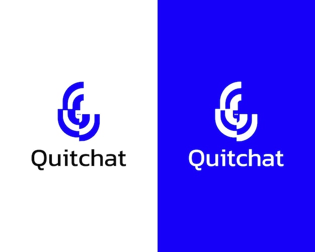 Vector abstract q chat teken moderne monogram elegant bedrijfsicoon logo ontwerp sjabloon vector