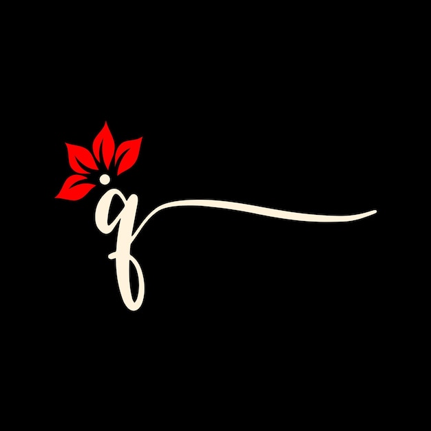 추상 Q 모노그램 로고 디자인 엠블럼 럭셔리 뷰티 스파, 화장품, 천연 유기농 제품