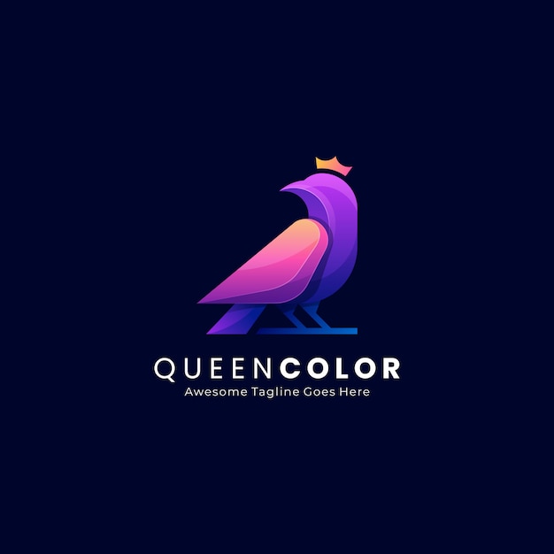 Abstract Queen Bird logo