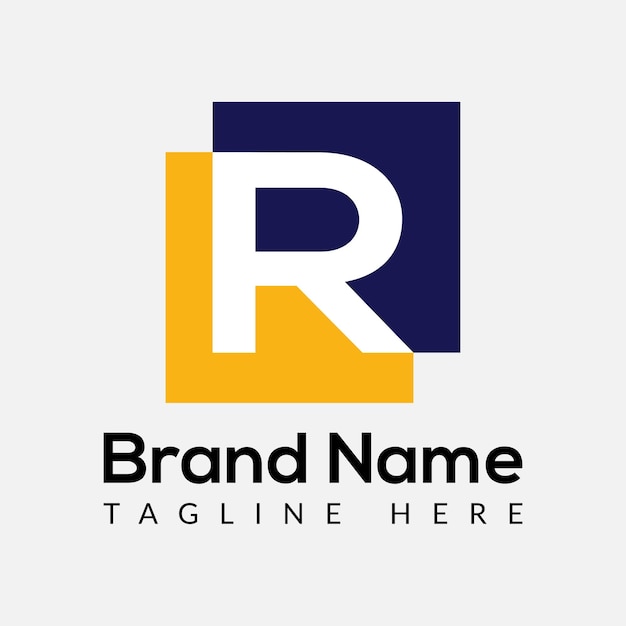 Abstract R letter modern initial lettermarks logo design