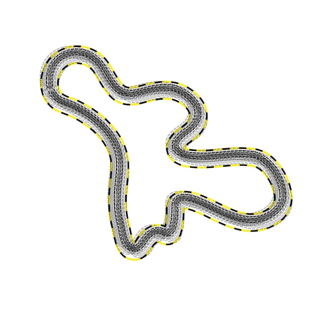 Abstract race track map