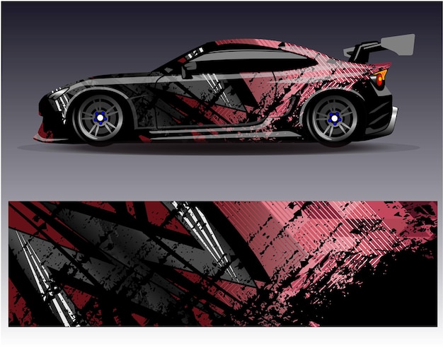 Vector abstract racing en sport achtergrond voor auto livery of dagelijks